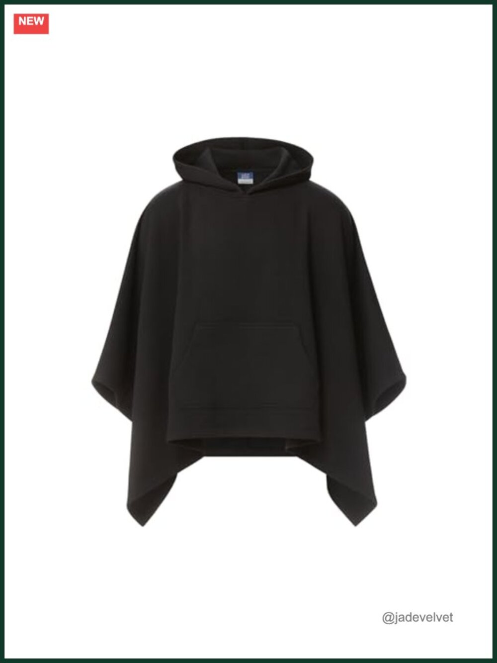 Oversized Hooded Poncho Sweatshirt Fleece Pullover Cape